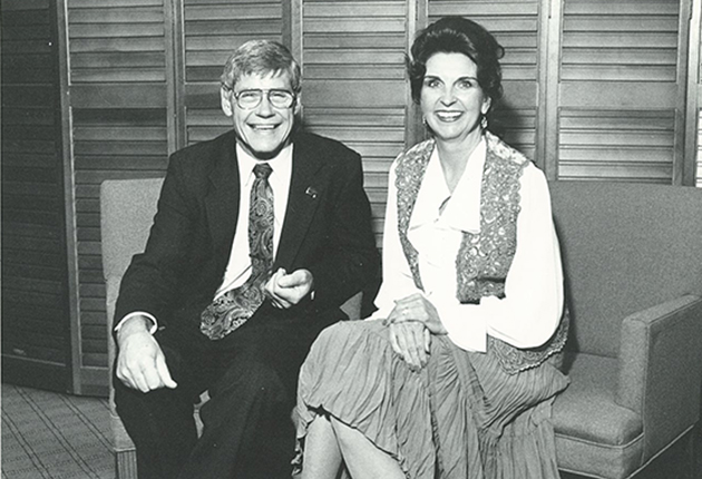 UM President Dennison and Campaign Chair Phyllis Washington