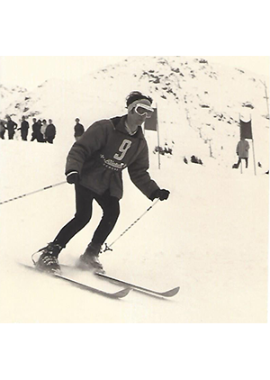 Dr. Pierson skiing in Austria, 1970 