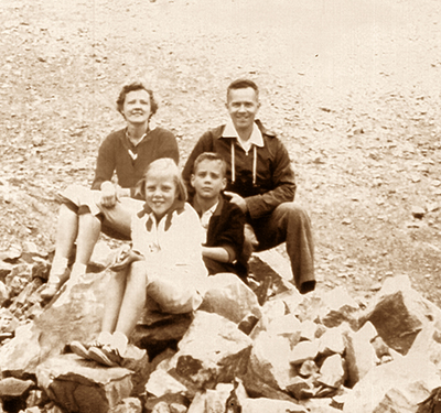 The Boyer family’s first trip to Montana circa 1956. From left: Dorothy, Judith, Alan and Charles.