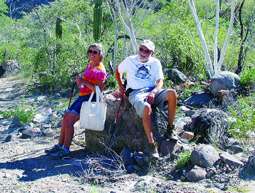 Don and Suzanne Johnson in La Paz, Mexico, 2019