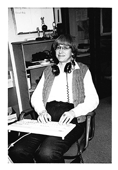 Sally Mauk at the MTPR Station circa 1990