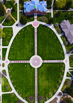 an aerial view of the Oval